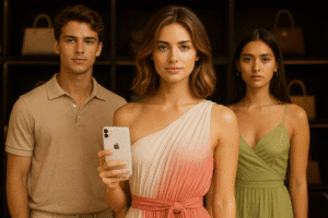 Gen Z using ChatGPT for outfit suggestions on phone